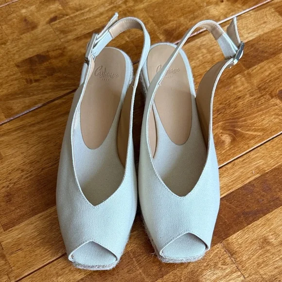 Castaner Espadrille Slingback buckle Wedge Sandals - Light Beige - Picture 2 of 6